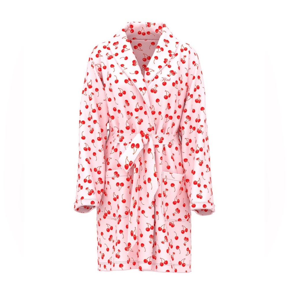 PINK Victoria's Secret Cherry Pattern Robe Holiday 2025 Special Edition